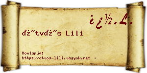 Ötvös Lili névjegykártya