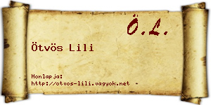 Ötvös Lili névjegykártya