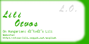 lili otvos business card